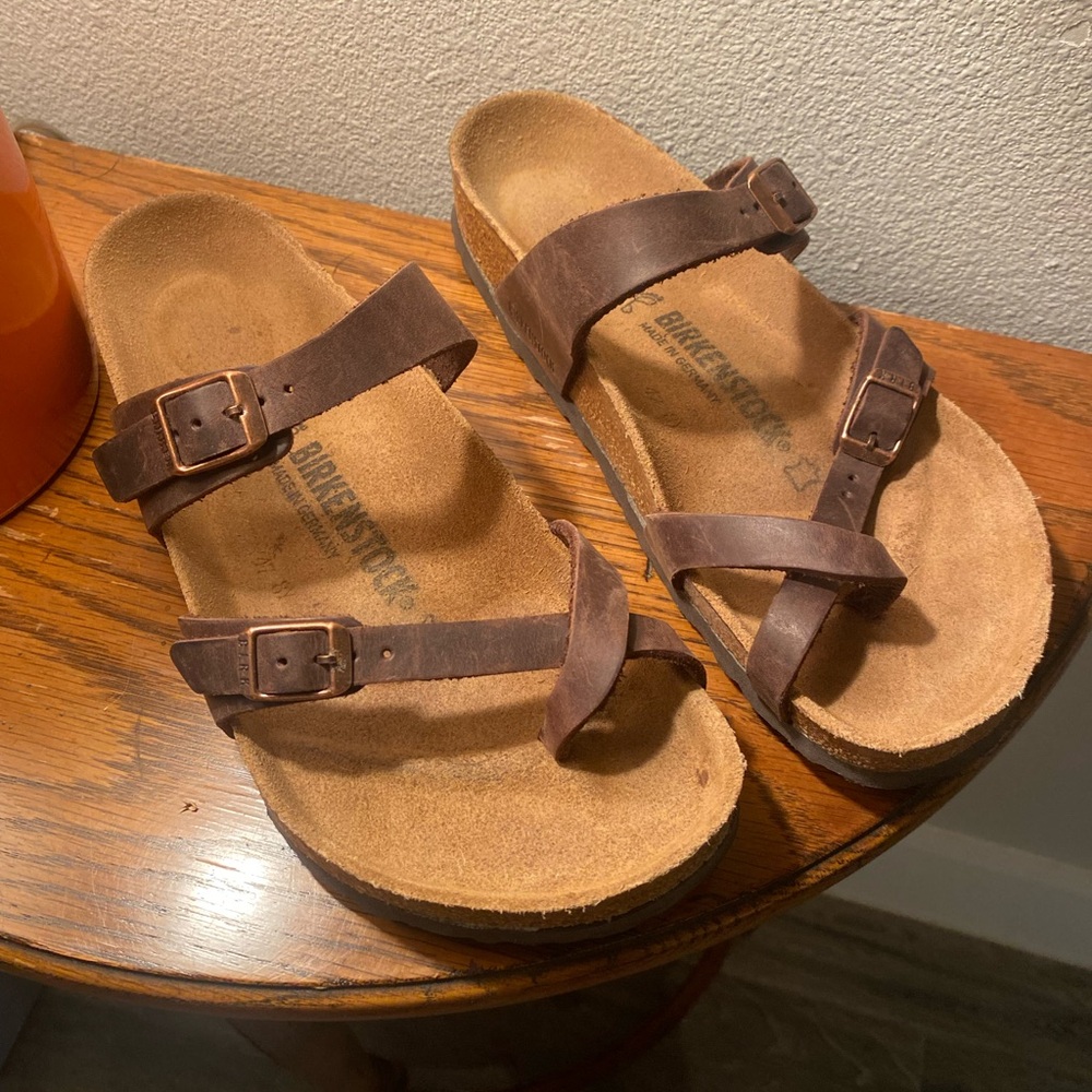 Women's Birkenstock Mayari Birko-Flor Sandal, Brown, Size 39